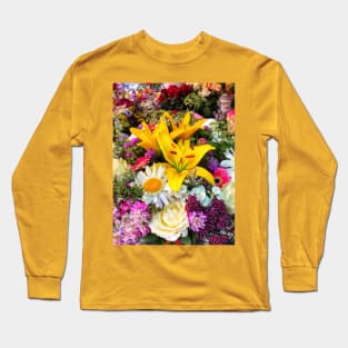 Colorful Spring bouquet of various flowers Long Sleeve T-Shirt